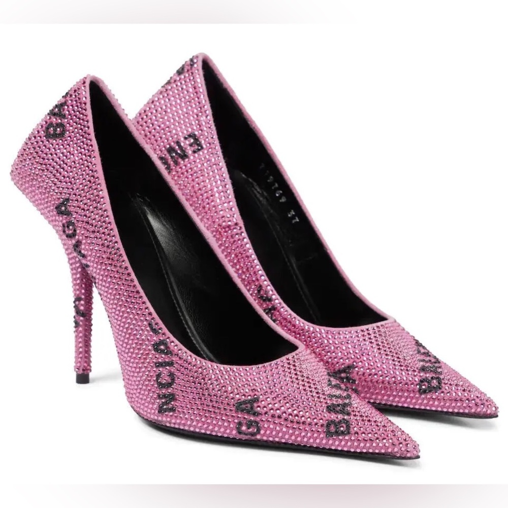 ❌SOLD❌ Balenciaga Rhinestones Embellished Pointed-Toe Pumps